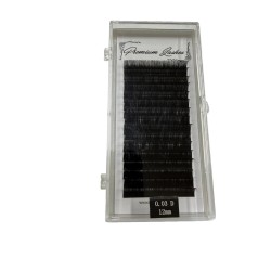 Premium lashes - gene false - fir cu fir - 0.03d - 12mm