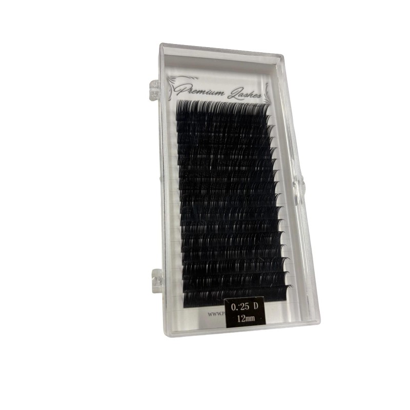 Premium lashes - gene false - fir cu fir - 0.25d - 12mm