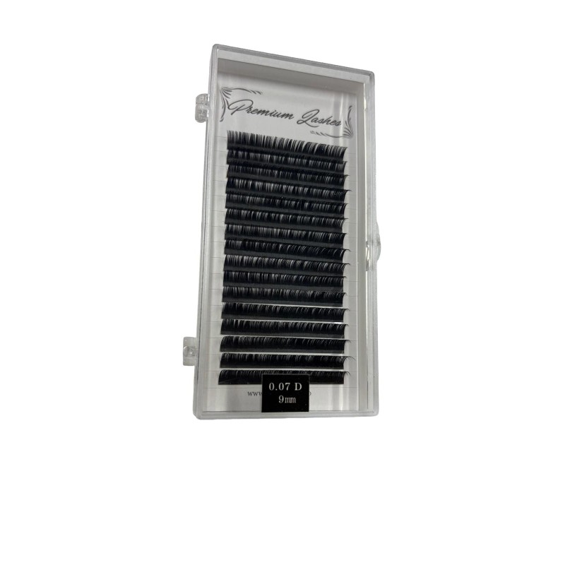 Premium lashes - gene false - fir cu fir - 0.07d - 9mm