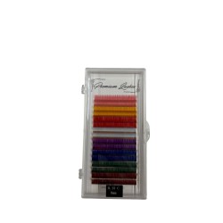 Premium lashes - gene false - fir cu fir - rainbow - 0.15c - 9mm