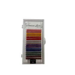 Premium lashes - gene false - fir cu fir - rainbow - 0.15d - 9mm