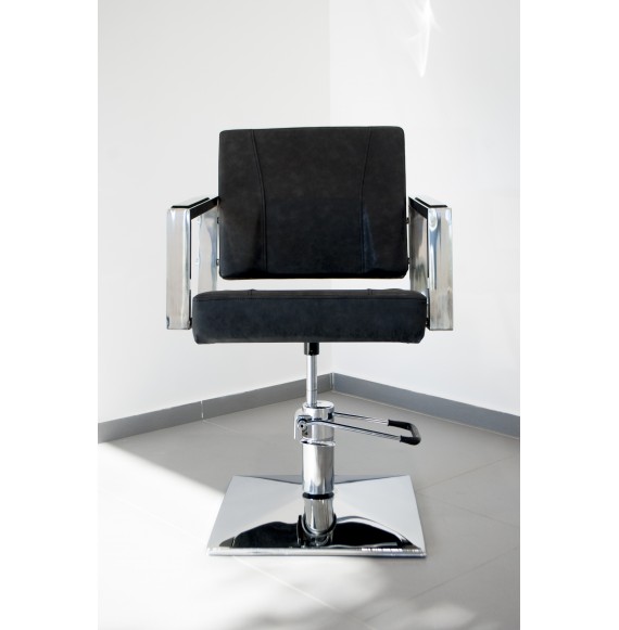 Salonshop - scaun pentru coafura - gri inchis - Ref.14063