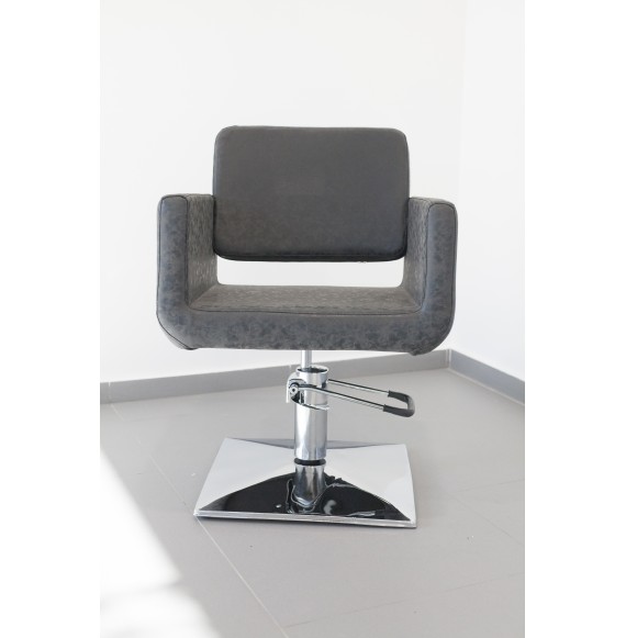 Salonshop - scaun pentru coafura - gri inchis - Ref.14066