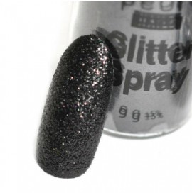 Pearl nails - glitter spray - black - 9gr