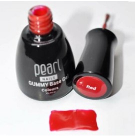 Pearl nails - gummy base gel - red - 15ml