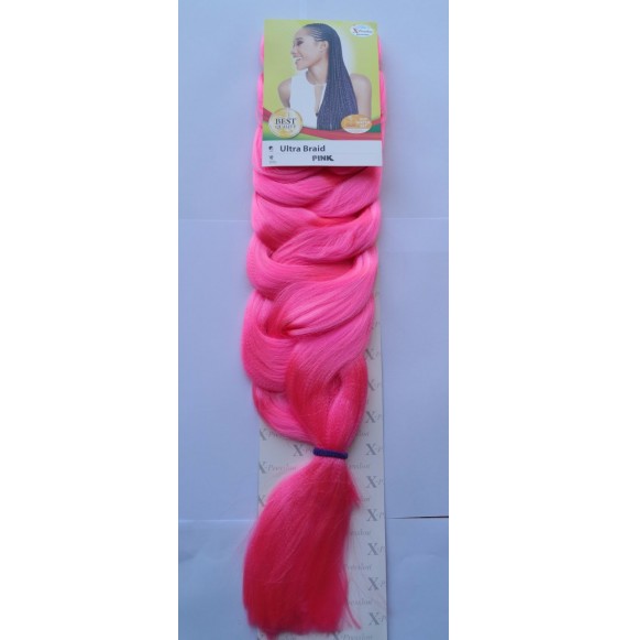 Extensii din par sintetic - afro - pink - 165gr