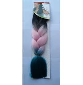 Extensii din par sintetic - afro - ombre cy2 negru/pink - 165gr