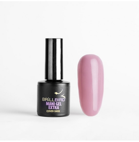 Mani gel extra rubber base - Cover dark 8 ml- BrillBird