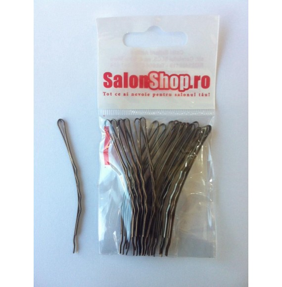 Salonshop- Agrafe maro curbate 7cm, 20buc