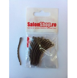 Salonshop- Agrafe curbate maro 5cm, 20 buc