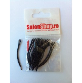 Salonshop- Agrafe negre curbate 5cm, 20buc