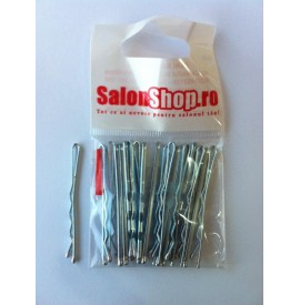 Salonshop- Agrafe de par argintii 5cm, 20buc