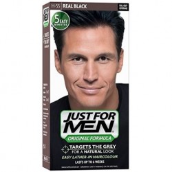 Real Black - H-55 - Vopsea de par pentru Barbati - Just For Men