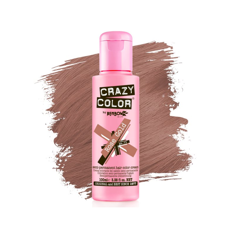 Nr. 73. - Rose Gold - Vopsea de păr semipermanentă - 100 ml - Crazy Color Nr. 73. - Rose Gold - Vopsea de păr semipermanentă - 100 ml - Crazy Color
