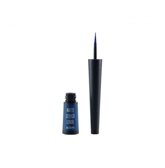 Tuș mat cu pensulă - Albastru - Matte Liquid Liner - Aden Cosmetics