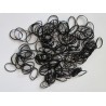 SalonShop - Elastice negre din silicon - 100 buc